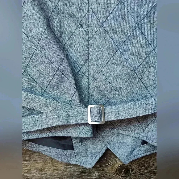 Merona Men's Gray Quilted Cotton Vest | Size Small - Picture 3 of 5